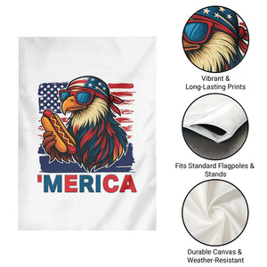 Funny American Eagle Eating Hot Dog Garden Flag 4th Of July Party Patriotic USA Flag TS02 Print Your Wear