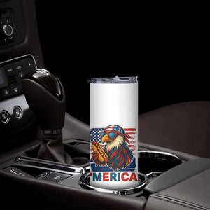 Funny American Eagle Eating Hot Dog Skinny Tumbler 4th Of July Party Patriotic USA Flag TS02 Print Your Wear