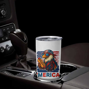 Funny American Eagle Eating Hot Dog Tumbler Cup 4th Of July Party Patriotic USA Flag TS02 Print Your Wear
