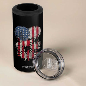 Funny American Fireworks Patriotic July 4th US Flag 4 in 1 Can Cooler Tumbler TS11 Print Your Wear
