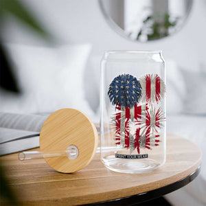 Funny American Fireworks Patriotic July 4th US Flag Glass Can TS11 Print Your Wear