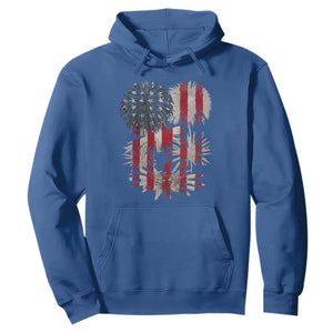 Funny American Fireworks Patriotic July 4th US Flag Hoodie TS11 Royal Blue Print Your Wear
