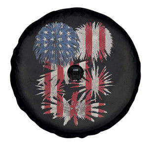 Funny American Fireworks Patriotic July 4th US Flag Spare Tire Cover TS11 Print Your Wear