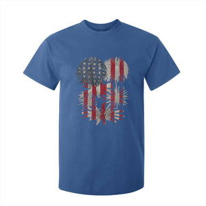 Funny American Fireworks Patriotic July 4th US Flag T Shirt For Kid TS11 Royal Blue Print Your Wear