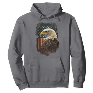 Funny American Flag Bald Eagle Patriotic 4th of July Hoodie TS11 Charcoal Print Your Wear