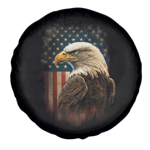 Funny American Flag Bald Eagle Patriotic 4th of July Spare Tire Cover TS11 Print Your Wear