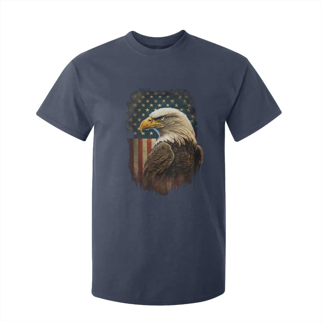 Funny American Flag Bald Eagle Patriotic 4th of July T Shirt For Kid TS11 Navy Print Your Wear
