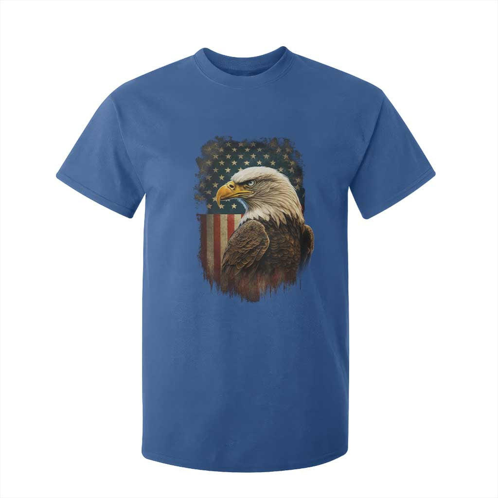 Funny American Flag Bald Eagle Patriotic 4th of July T Shirt For Kid TS11 Royal Blue Print Your Wear