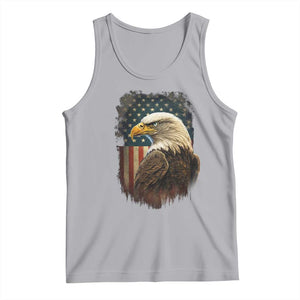 Funny American Flag Bald Eagle Patriotic 4th of July Tank Top TS11 Athletic Heather Print Your Wear