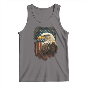 Funny American Flag Bald Eagle Patriotic 4th of July Tank Top TS11 Deep Heather Print Your Wear