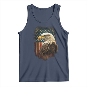 Funny American Flag Bald Eagle Patriotic 4th of July Tank Top TS11 Navy Print Your Wear