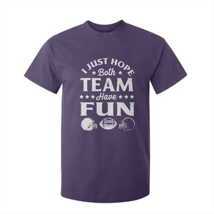 Funny American Football T Shirt For Kid I Just Hope Both Team Have Fun Game Day TS11 Purple Print Your Wear