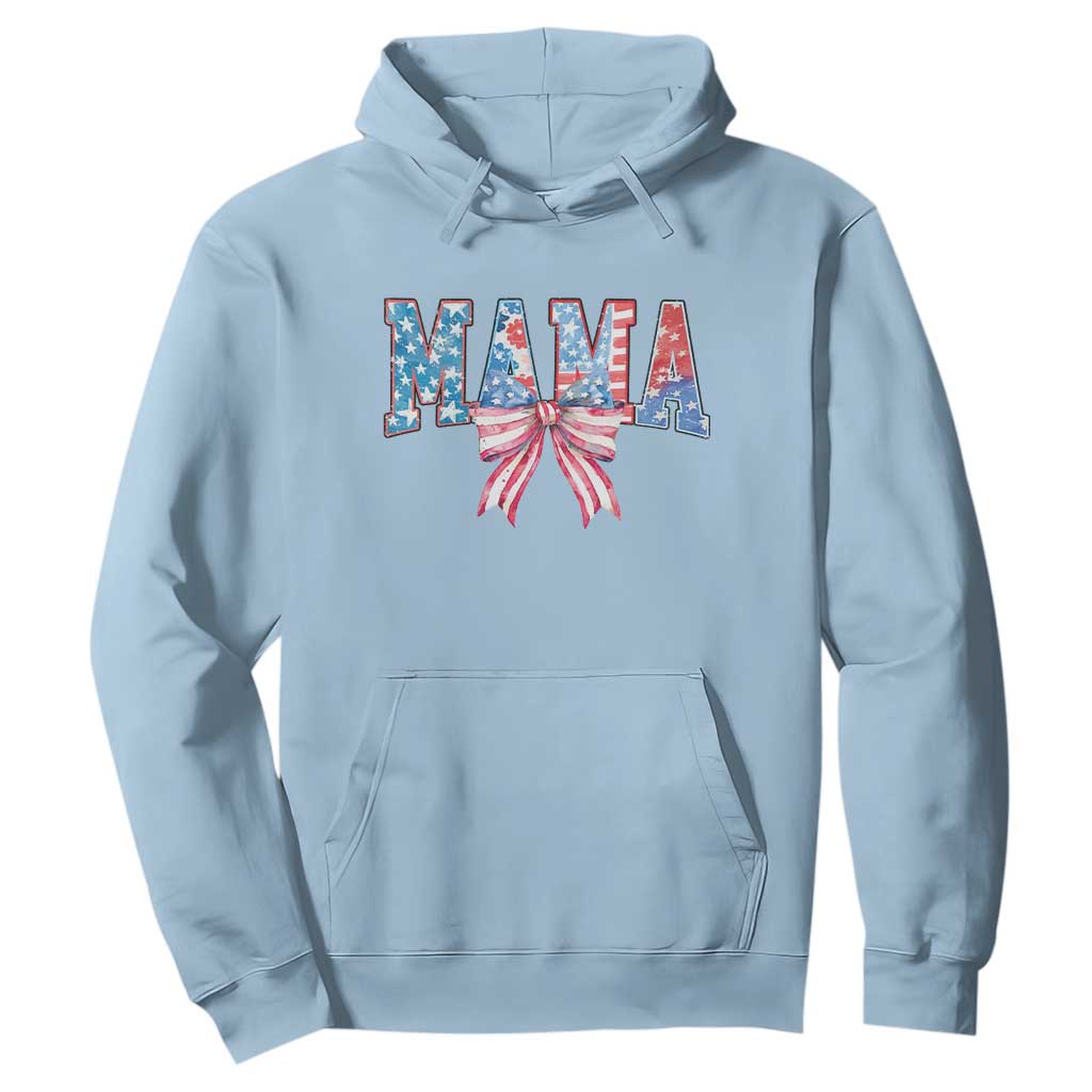 Funny American Patriotic Mama Coquette Hoodie 4th Of July Mother's Day TS11 Light Blue Print Your Wear
