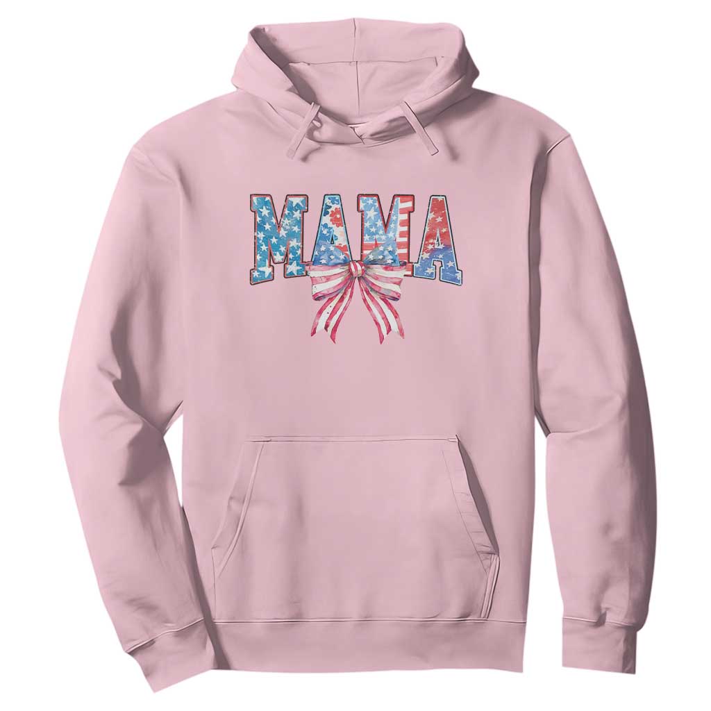 Funny American Patriotic Mama Coquette Hoodie 4th Of July Mother's Day TS11 Light Pink Print Your Wear