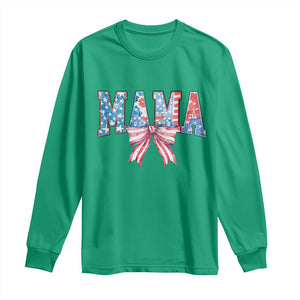 Funny American Patriotic Mama Coquette Long Sleeve Shirt 4th Of July Mother's Day TS11 Irish Green Print Your Wear