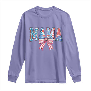 Funny American Patriotic Mama Coquette Long Sleeve Shirt 4th Of July Mother's Day TS11 Violet Print Your Wear