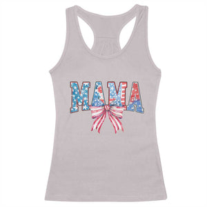 Funny American Patriotic Mama Coquette Racerback Tank Top 4th Of July Mother's Day TS11 Ice Gray Print Your Wear