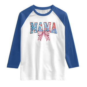 Funny American Patriotic Mama Coquette Raglan Shirt 4th Of July Mother's Day TS11 White Royal Print Your Wear