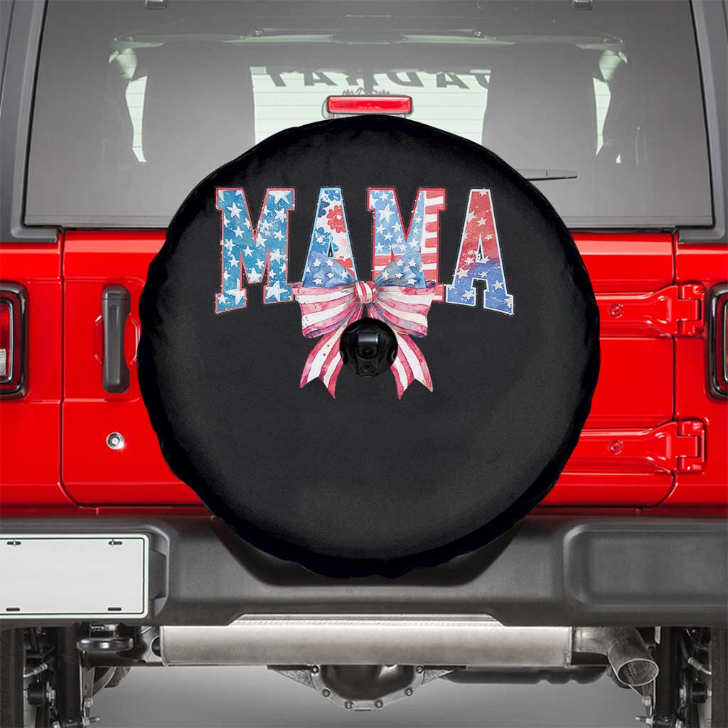 Funny American Patriotic Mama Coquette Spare Tire Cover 4th Of July Mother's Day TS11 Black Print Your Wear