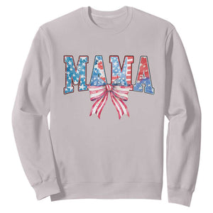 Funny American Patriotic Mama Coquette Sweatshirt 4th Of July Mother's Day TS11 Ice Gray Print Your Wear