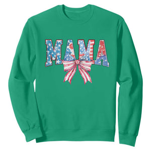 Funny American Patriotic Mama Coquette Sweatshirt 4th Of July Mother's Day TS11 Irish Green Print Your Wear