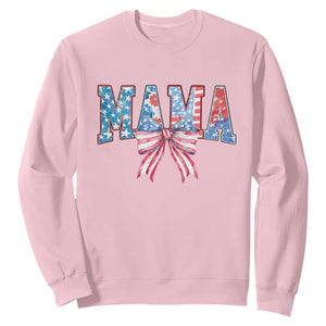 Funny American Patriotic Mama Coquette Sweatshirt 4th Of July Mother's Day TS11 Light Pink Print Your Wear