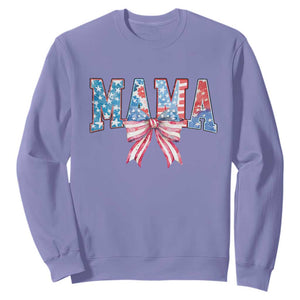 Funny American Patriotic Mama Coquette Sweatshirt 4th Of July Mother's Day TS11 Violet Print Your Wear