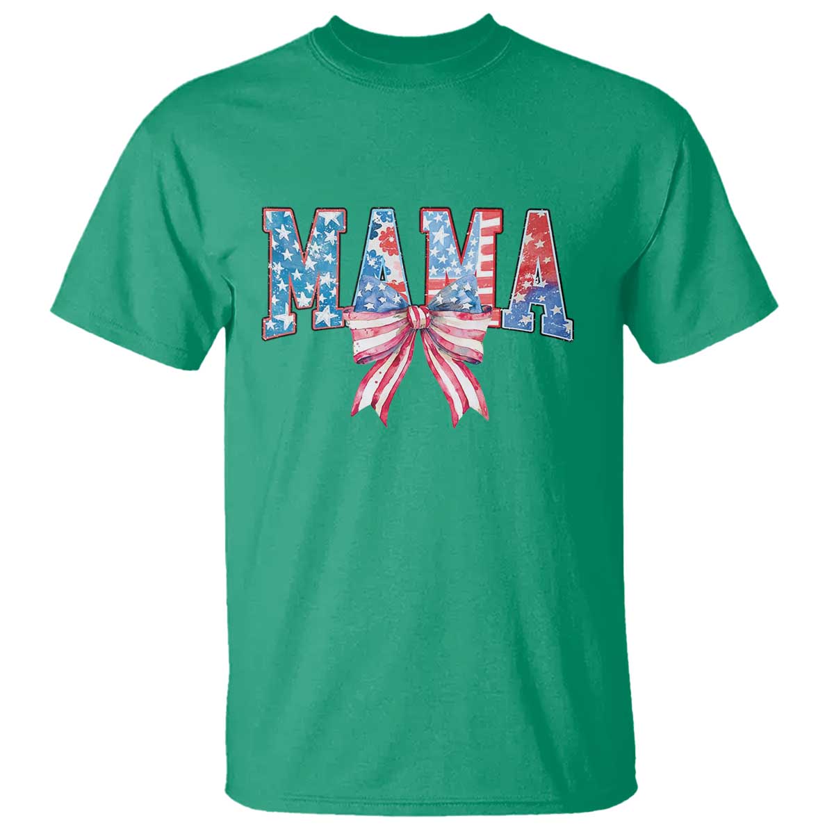 Funny American Patriotic Mama Coquette T Shirt 4th Of July Mother's Day TS11 Irish Green Print Your Wear