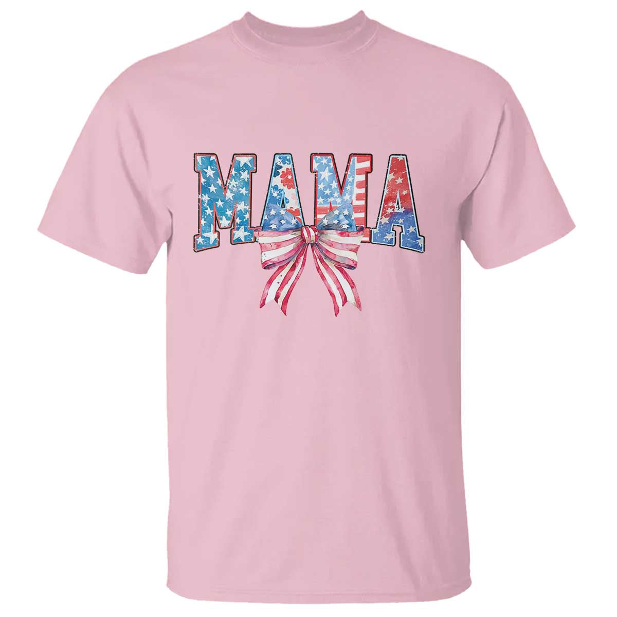 Funny American Patriotic Mama Coquette T Shirt 4th Of July Mother's Day TS11 Light Pink Print Your Wear