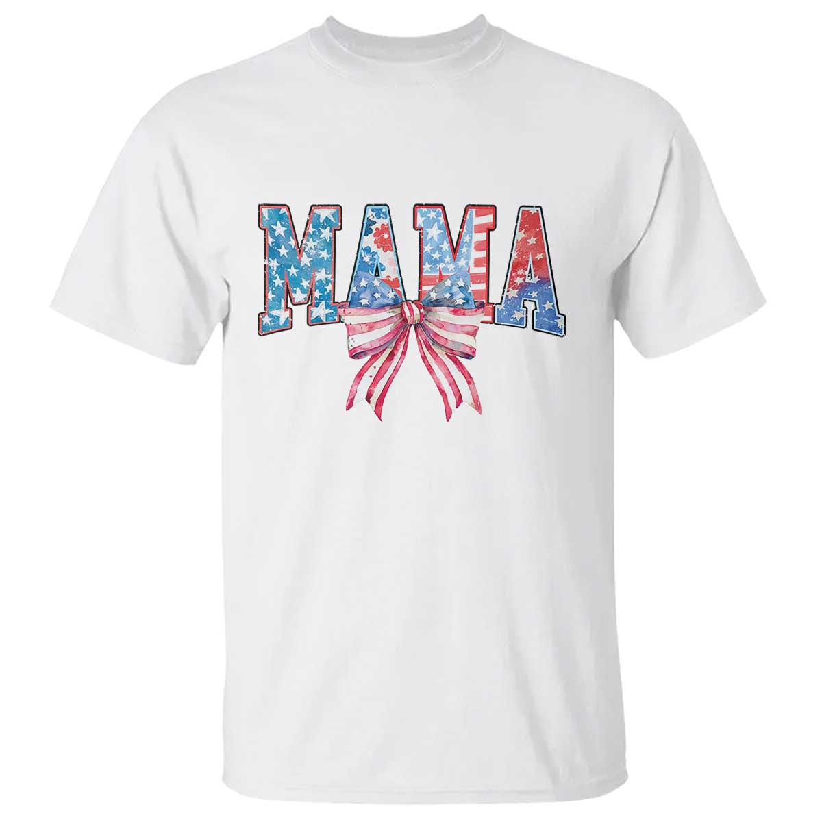 Funny American Patriotic Mama Coquette T Shirt 4th Of July Mother's Day TS11 White Print Your Wear