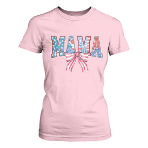 Funny American Patriotic Mama Coquette T Shirt For Women 4th Of July Mother's Day TS11 Light Pink Print Your Wear
