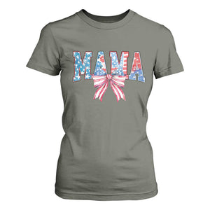 Funny American Patriotic Mama Coquette T Shirt For Women 4th Of July Mother's Day TS11 Military Green Print Your Wear