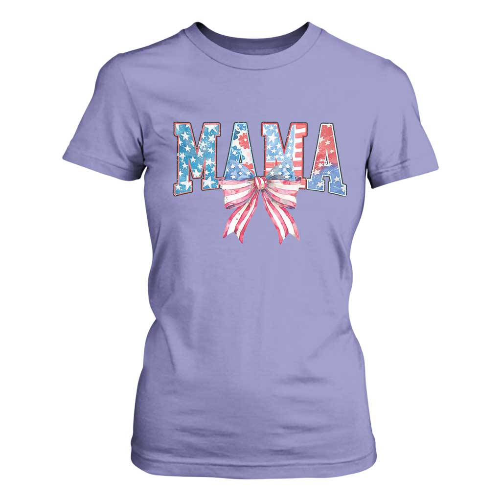 Funny American Patriotic Mama Coquette T Shirt For Women 4th Of July Mother's Day TS11 Violet Print Your Wear