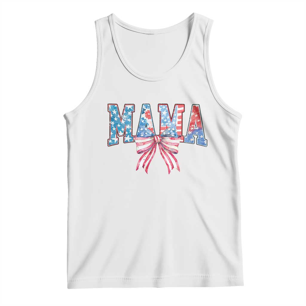 Funny American Patriotic Mama Coquette Tank Top 4th Of July Mother's Day TS11 White Print Your Wear