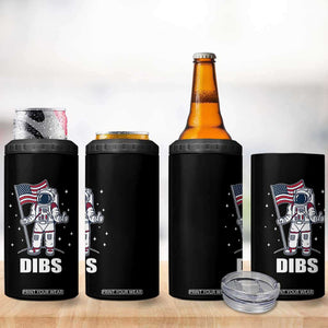Funny Astronaut Dibs Moon Landing 4 in 1 Can Cooler Tumbler Patriotic Space USA Meme for 4th of July TS10 Print Your Wear