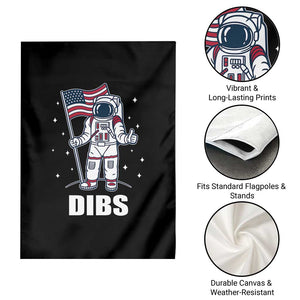 Funny Astronaut Dibs Moon Landing Garden Flag Patriotic Space USA Meme for 4th of July TS10 Print Your Wear