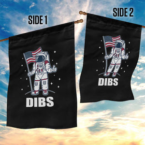 Funny Astronaut Dibs Moon Landing Garden Flag Patriotic Space USA Meme for 4th of July TS10 Print Your Wear
