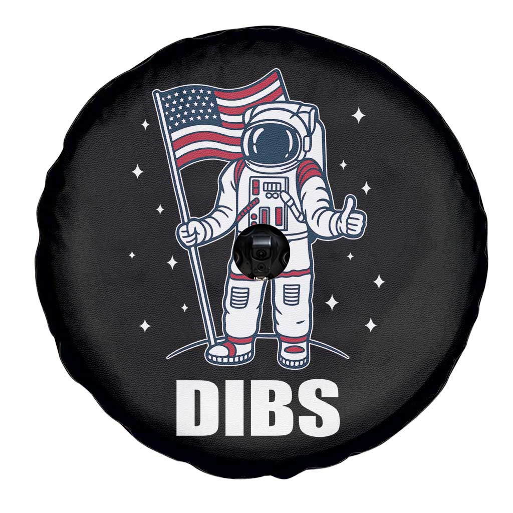 Funny Astronaut Dibs Moon Landing Spare Tire Cover Patriotic Space USA Meme for 4th of July TS10 Print Your Wear