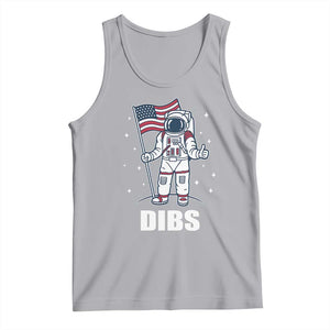 Funny Astronaut Dibs Moon Landing Tank Top Patriotic Space USA Meme for 4th of July TS10 Athletic Heather Print Your Wear