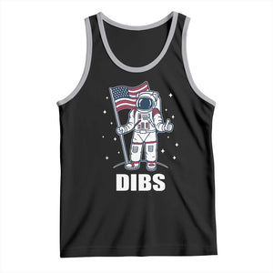 Funny Astronaut Dibs Moon Landing Tank Top Patriotic Space USA Meme for 4th of July TS10 Black Athletic Heather Print Your Wear