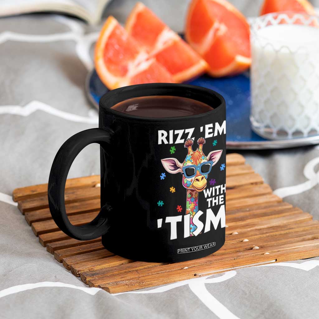 Funny Autism Giraffe Coffee Mug Rizz Em With The Tism TS02 Print Your Wear