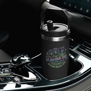 Funny Autism Mama Life Flip Straw Tumbler Some Days I Rock It Some Days It Rock Me Autism Awareness TS11 Print Your Wear