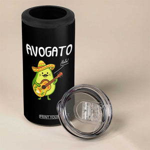 Funny Avocado Cat Avogato 4 in 1 Can Cooler Tumbler Cinco De Mayo Mexican TS11 Print Your Wear