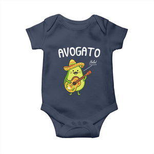 Funny Avocado Cat Avogato Baby Onesie Cinco De Mayo Mexican TS11 Navy Print Your Wear