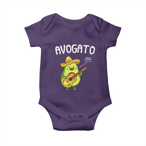Funny Avocado Cat Avogato Baby Onesie Cinco De Mayo Mexican TS11 Purple Print Your Wear