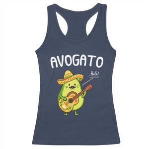Funny Avocado Cat Avogato Racerback Tank Top Cinco De Mayo Mexican TS11 Navy Print Your Wear