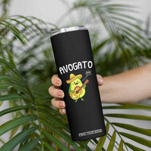 Funny Avocado Cat Avogato Skinny Tumbler Cinco De Mayo Mexican TS11 Print Your Wear