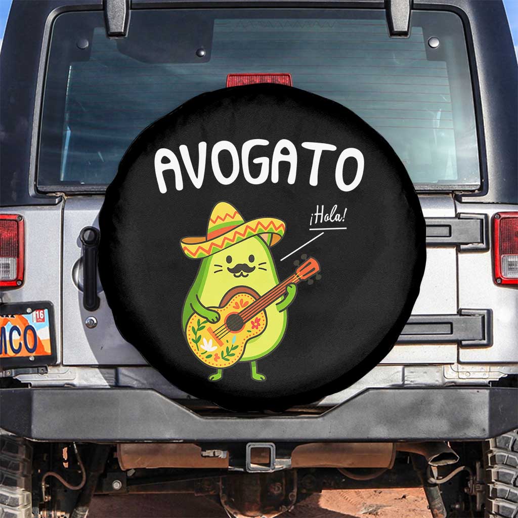 Funny Avocado Cat Avogato Spare Tire Cover Cinco De Mayo Mexican TS11 No hole Black Print Your Wear