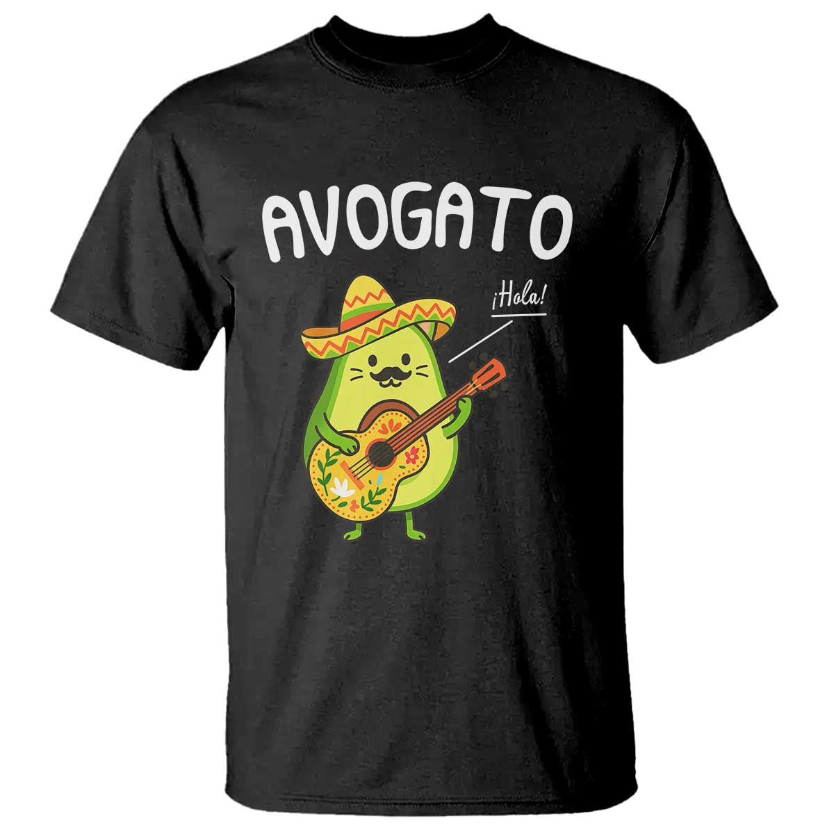 Funny Avocado Cat Avogato T Shirt Cinco De Mayo Mexican TS11 Black Print Your Wear