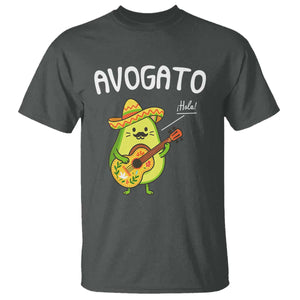 Funny Avocado Cat Avogato T Shirt Cinco De Mayo Mexican TS11 Dark Heather Print Your Wear